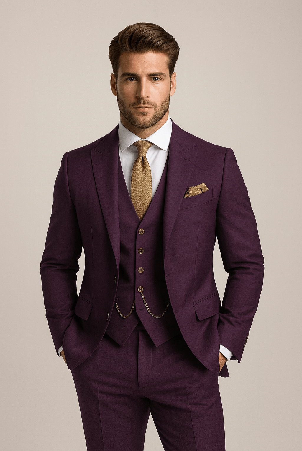 Primadon Herrenanzüge Adrian | Eleganter Slim Fit Anzug für Herren ganzjährig