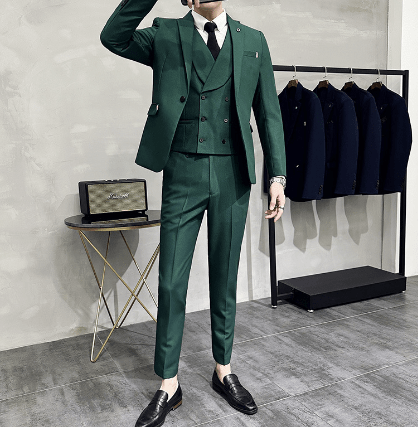 Primadon Herrenanzüge André | Eleganter 3-Teiliges Anzug Set für Herren Hochzeit