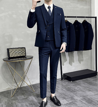 Primadon Herrenanzüge André | Eleganter 3-Teiliges Anzug Set für Herren Hochzeit