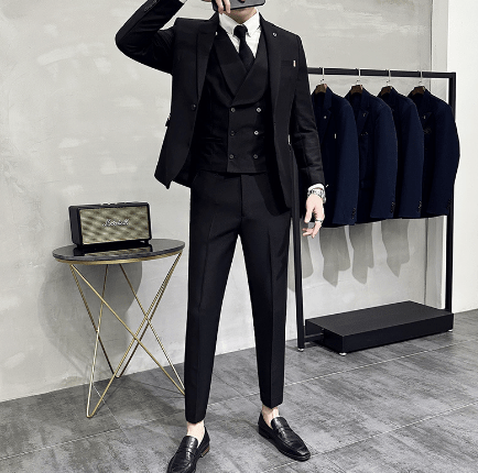Primadon Herrenanzüge André | Eleganter 3-Teiliges Anzug Set für Herren Hochzeit