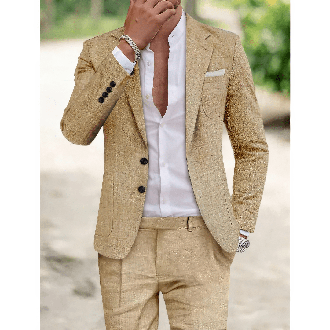Primadon Herrenanzüge Beige / S Zeno eleganter Anzug für Herren Sommer