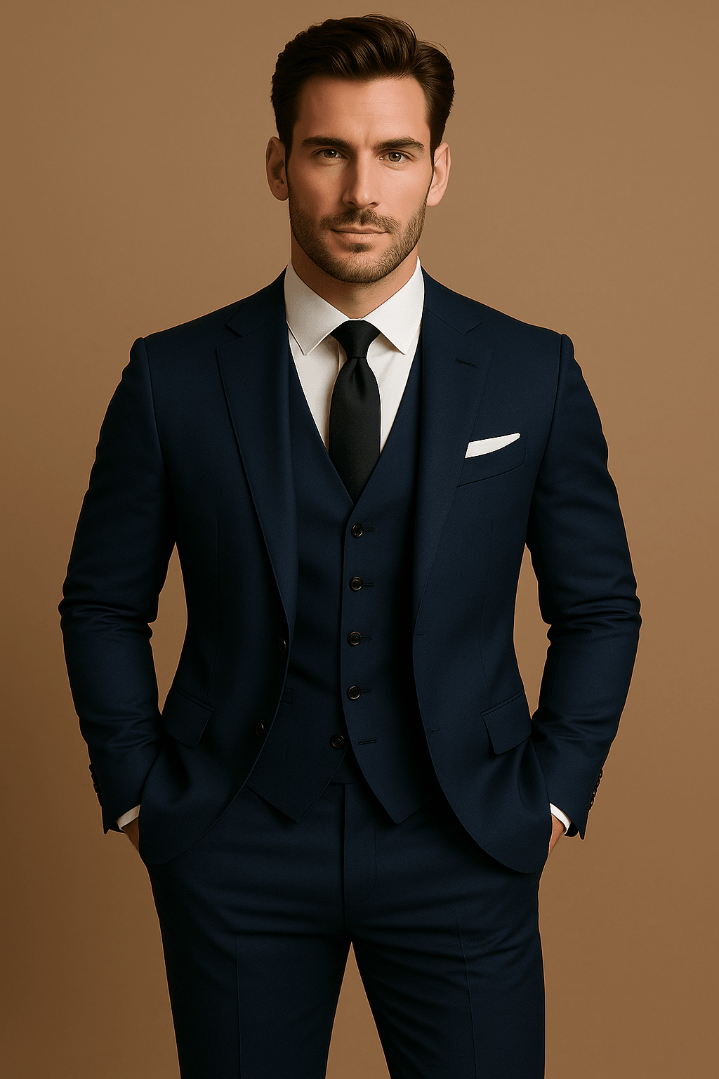 Primadon Herrenanzüge Benjamin | Eleganter Anzug für Herren Hochzeit Polyester