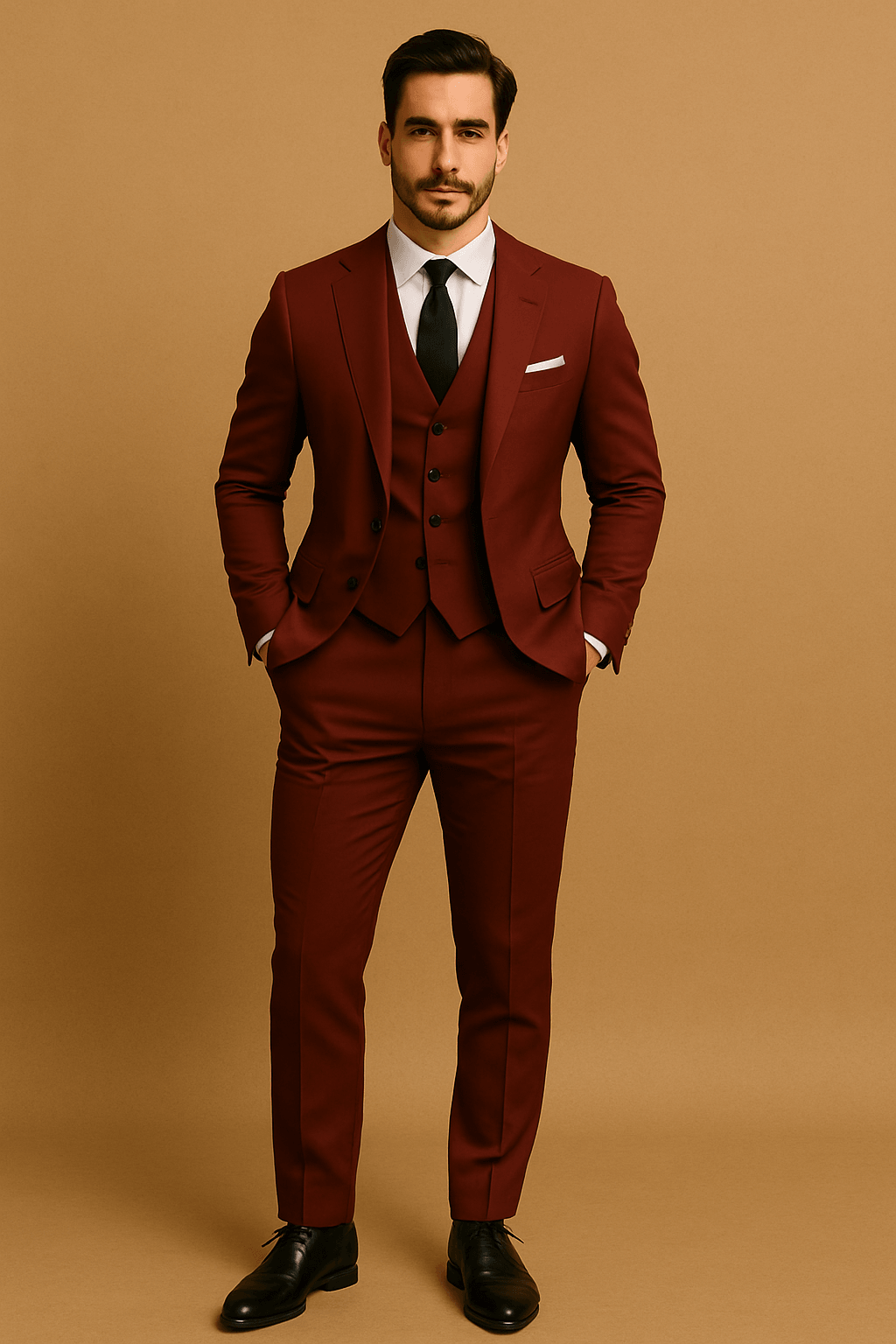 Primadon Herrenanzüge Benjamin | Eleganter Anzug für Herren Hochzeit Polyester