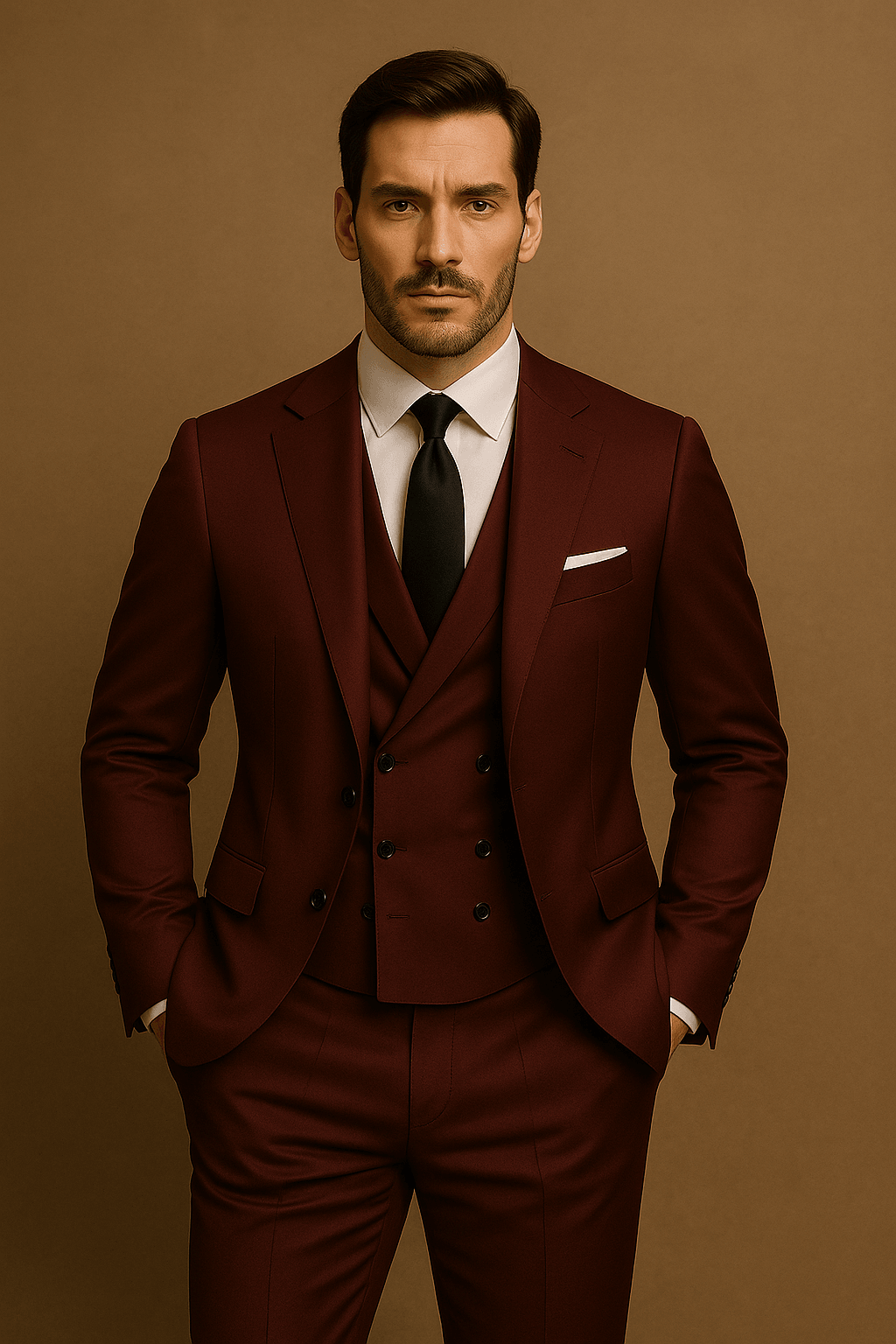 Primadon Herrenanzüge Benjamin | Eleganter Anzug für Herren Hochzeit Polyester