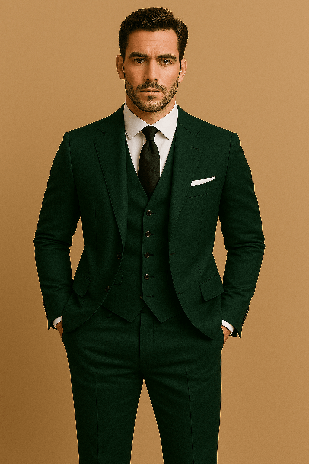 Primadon Herrenanzüge Benjamin | Eleganter Anzug für Herren Hochzeit Polyester