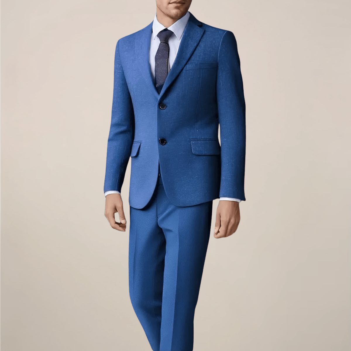 Primadon Herrenanzüge Blau / S Leon | Eleganter Anzug für Herren Sommer leicht