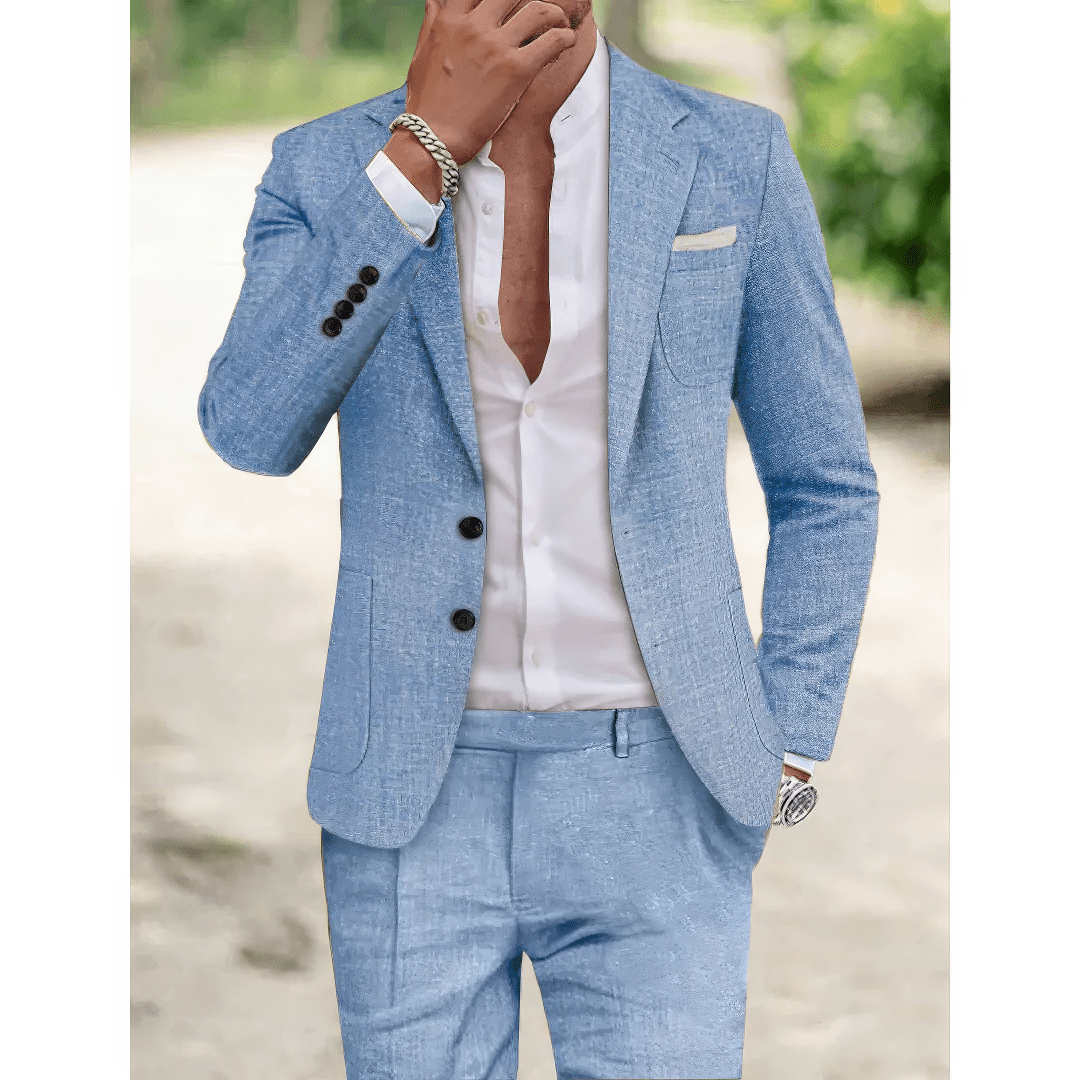 Primadon Herrenanzüge Blau / S Zeno eleganter Anzug für Herren Sommer