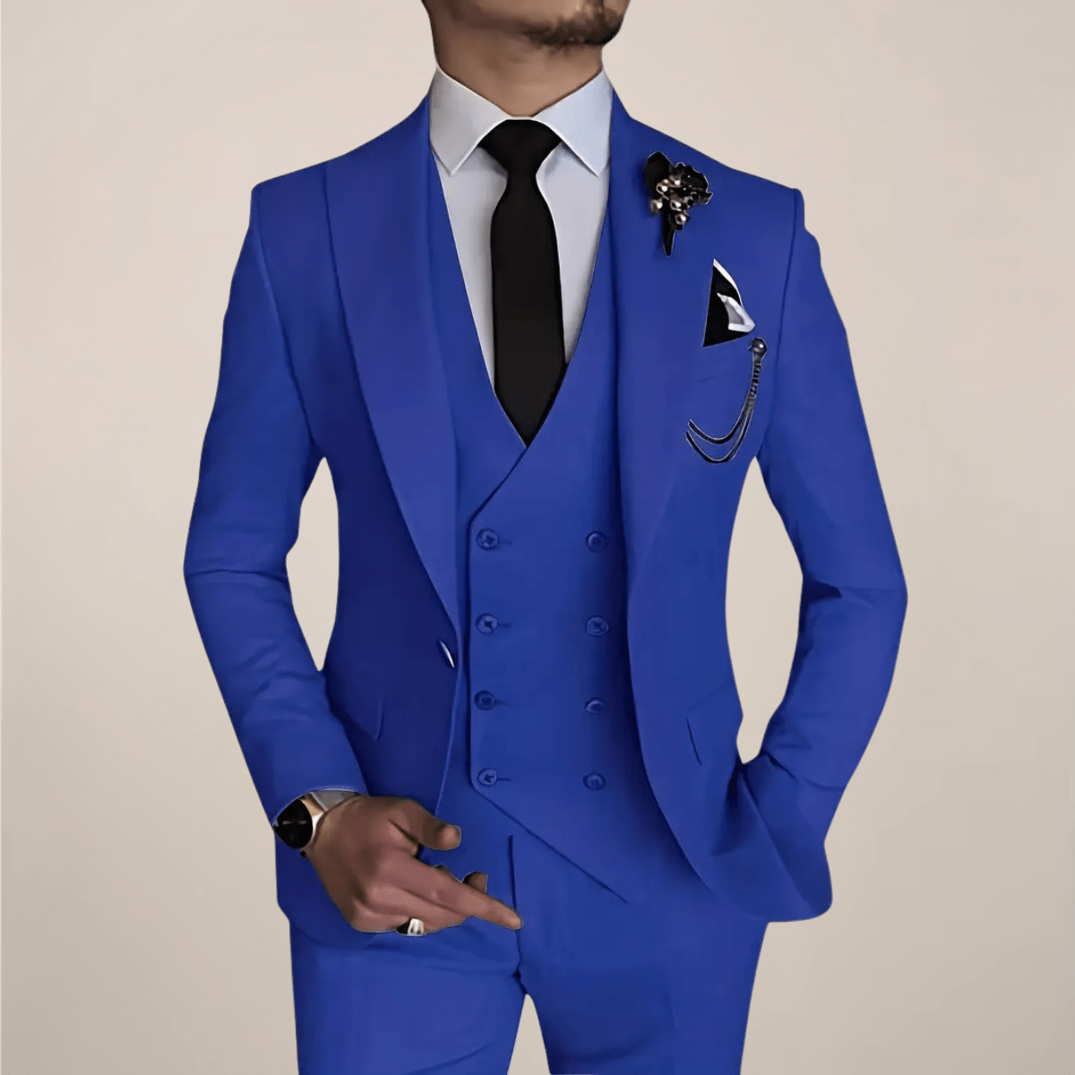 Primadon Herrenanzüge Blau / XS Matteo | Eleganter Anzug für Herren Business Slim Fit