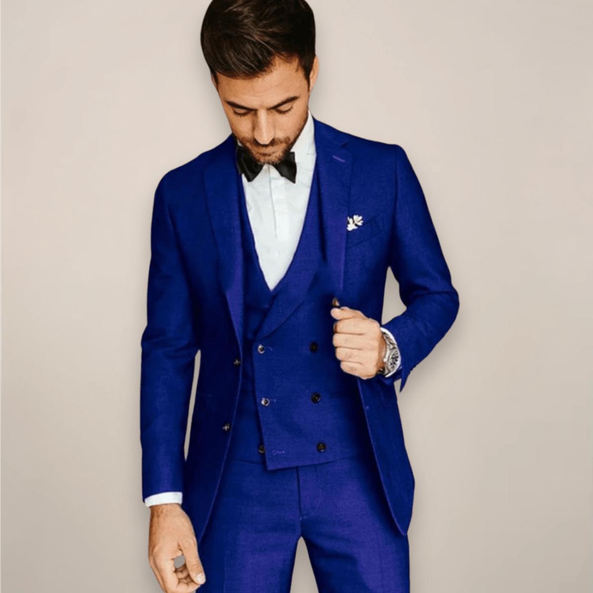 Primadon Herrenanzüge Blau / XS Matteo | Eleganter Anzug für Herren Hochzeit Slim Fit