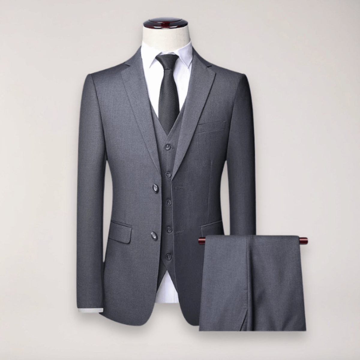 Primadon Herrenanzüge Grau / S Adrian | Eleganter Herrenanzug für Hochzeit maßgeschneidert