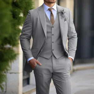 Primadon Herrenanzüge Grau / S Adrian | Eleganter Slim Fit Anzug für Herren ganzjährig