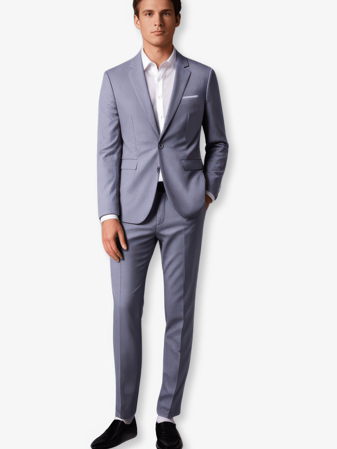 Primadon Herrenanzüge Grau / S Anton eleganter Slim-Fit Anzug für Herren festlich