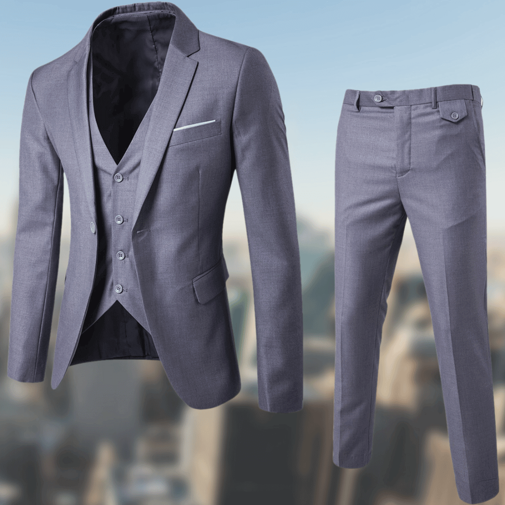 Primadon Herrenanzüge Grau / S Timon | Eleganter Business Anzug für Herren