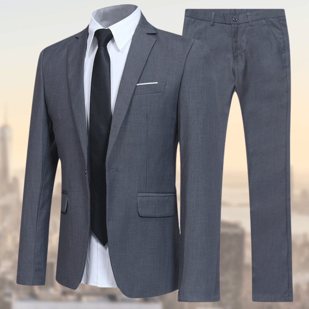 Primadon Herrenanzüge Grau / XS Tyler | Moderner Anzug für Herren Business Slim Fit