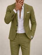 Primadon Herrenanzüge Grün / XS Felix | Eleganter Anzug für Herren Hochzeit leicht
