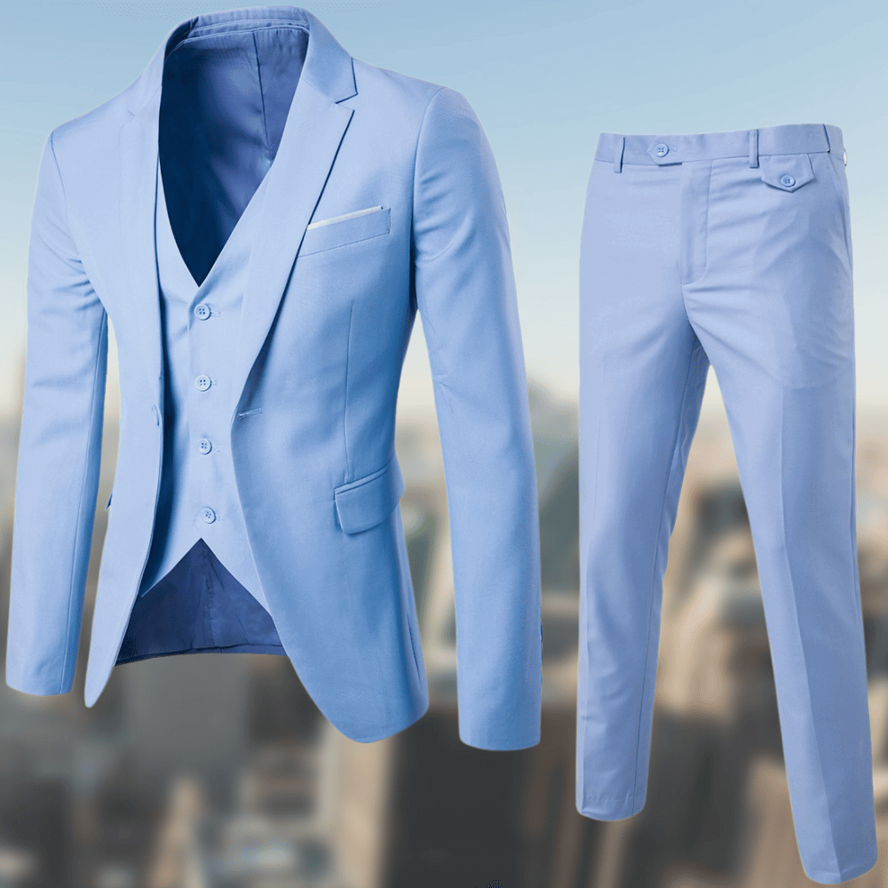 Primadon Herrenanzüge Hellblau / S Timon | Eleganter Business Anzug für Herren