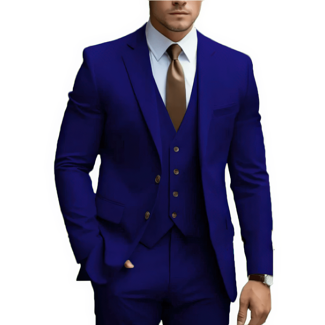 Primadon Herrenanzüge Königsblau / S Benno | eleganter Hochzeitsgastanzug für Herren slim fit
