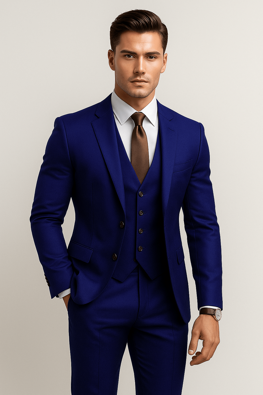 Primadon Herrenanzüge Königsblau / S Benno | eleganter Hochzeitsgastanzug für Herren slim fit