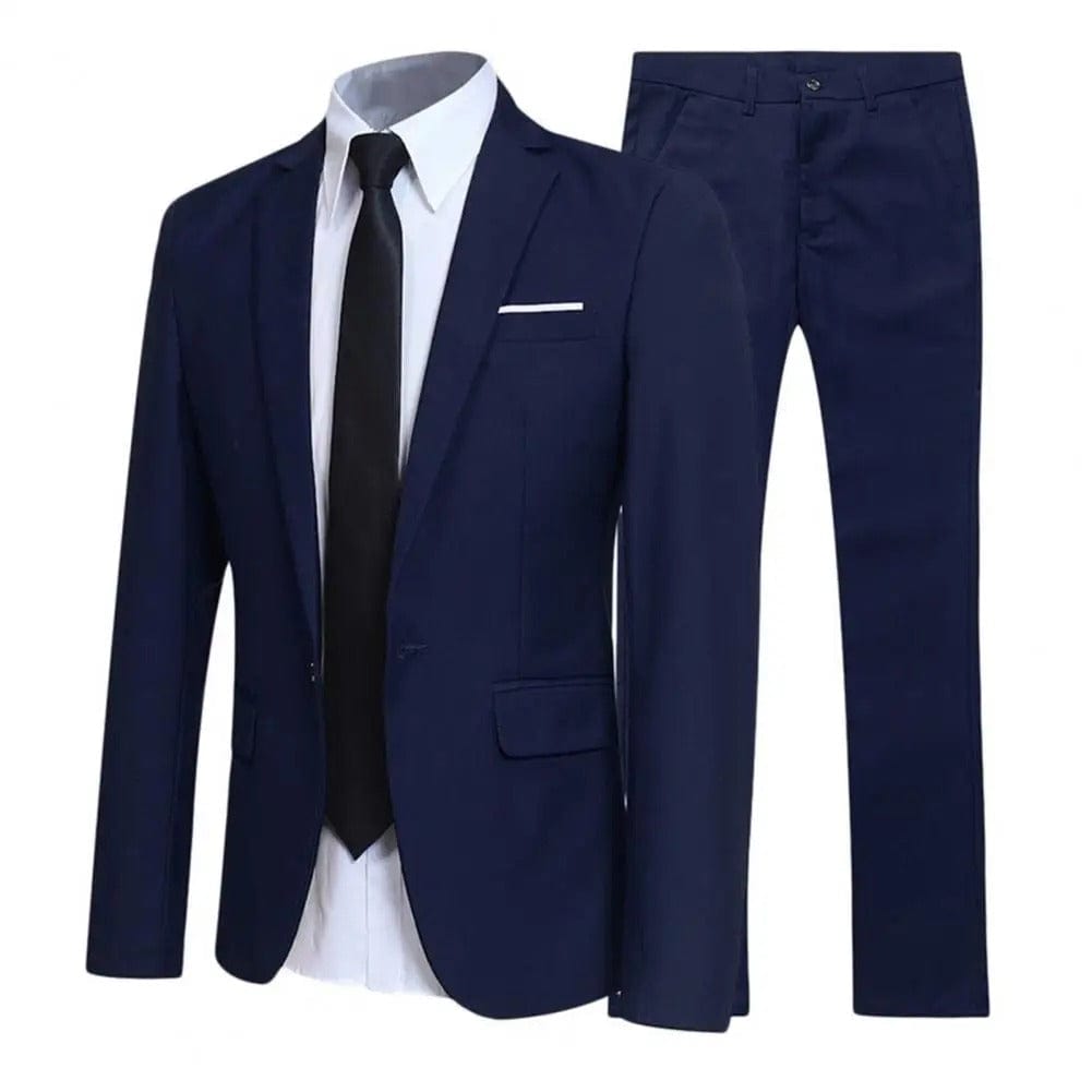 Primadon Herrenanzüge Marine / 2XS Tino | atmungsaktiver Hochzeitsanzug für Herren slim fit