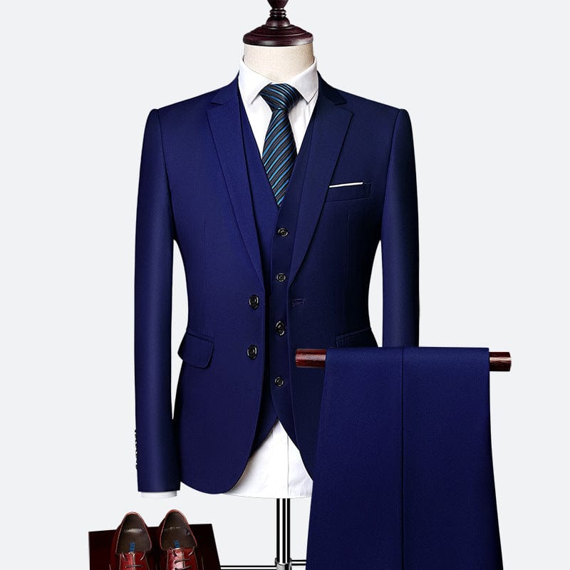 Primadon Herrenanzüge Marineblau / S Adrian | Eleganter Slim Fit Anzug für Herren Hochzeit