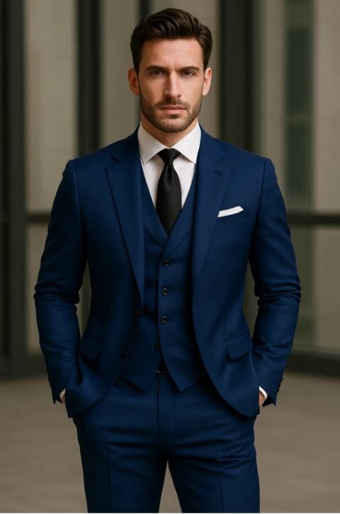Primadon Herrenanzüge Marineblau / XS Tim | Eleganter Anzug für Herren Hochzeit Slim Fit
