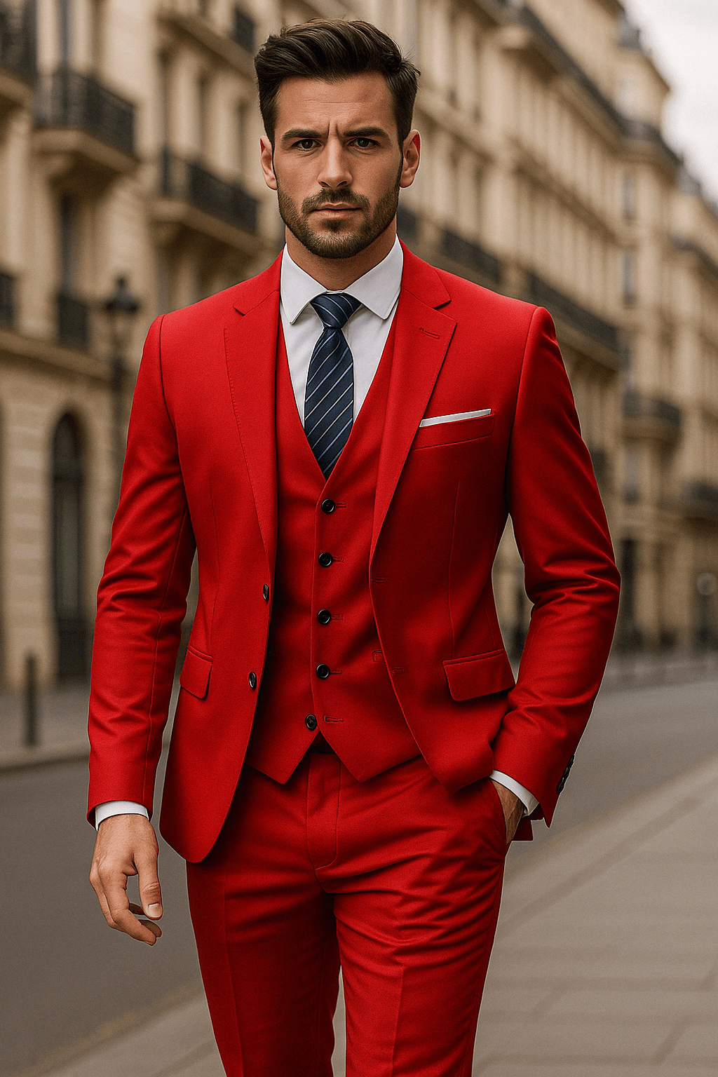 Primadon Herrenanzüge Rot / S Matteo | Eleganter Herrenanzug Slim Fit für Hochzeiten