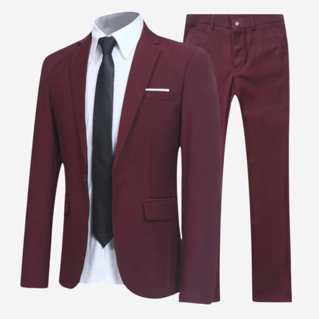 Primadon Herrenanzüge Rot / S Philipp | Eleganter Slim-Fit Anzug für Herren Hochzeit