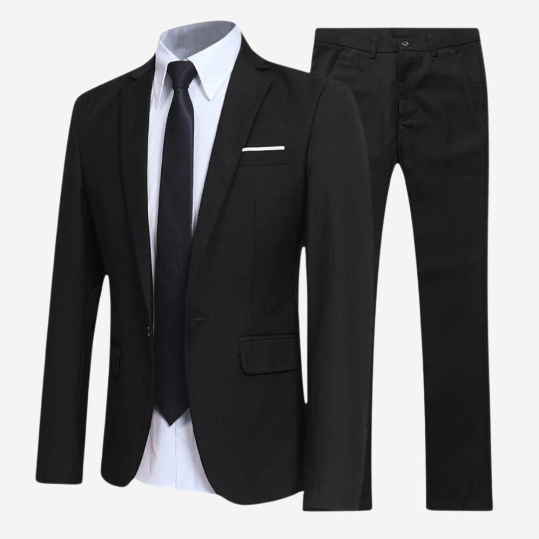 Primadon Herrenanzüge Schwarz / S Philipp | Eleganter Slim-Fit Anzug für Herren Hochzeit