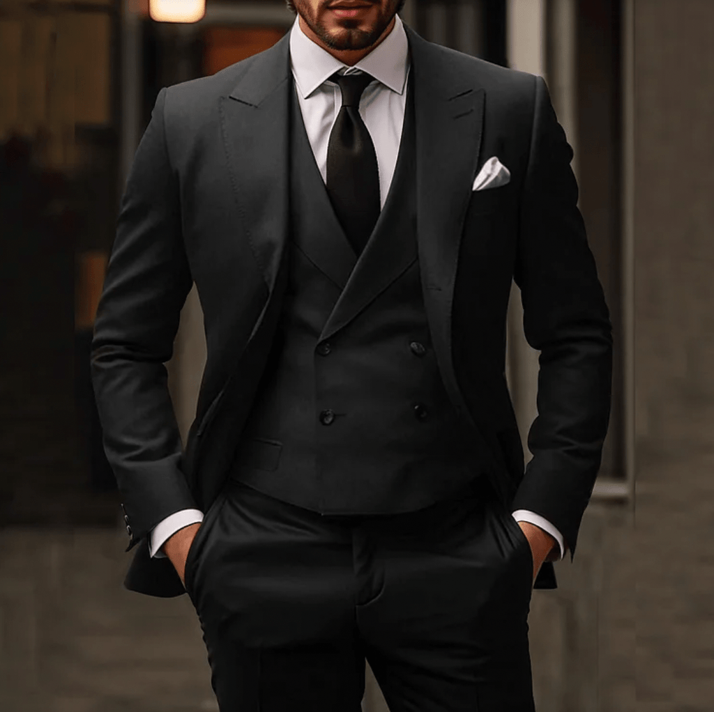 Primadon Herrenanzüge Schwarz / XS Patrick | Eleganter Herrenanzug Dreiteiler klassisch