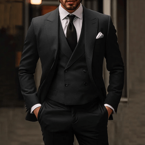 Primadon Herrenanzüge Schwarz / XS Patrick | Eleganter Herrenanzug Dreiteiler klassisch