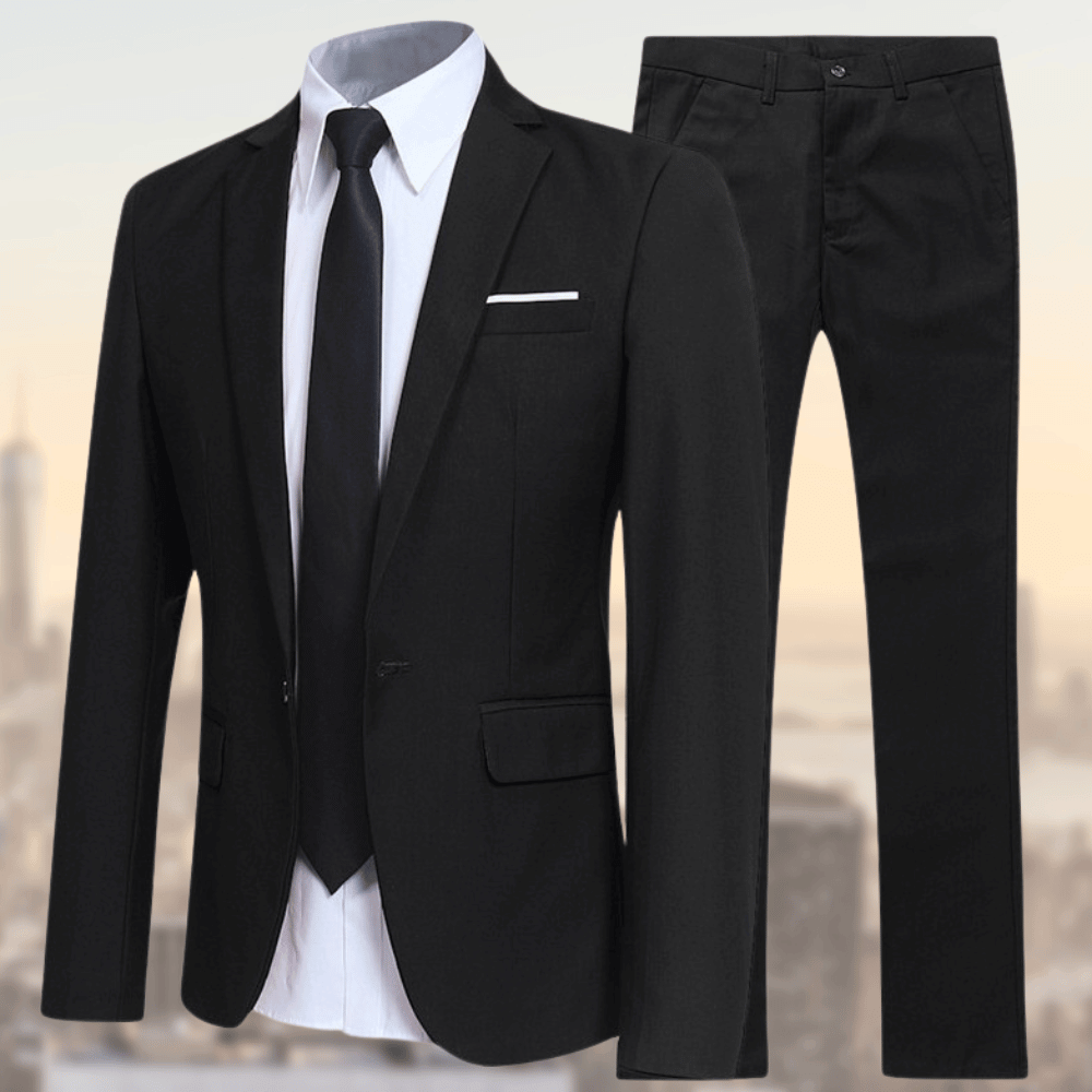 Primadon Herrenanzüge Schwarz / XS Tyler | Moderner Anzug für Herren Business Slim Fit