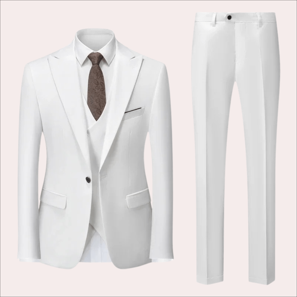 Primadon Herrenanzüge Weiß / M Martin | Eleganter Anzug für Herren Business Casual