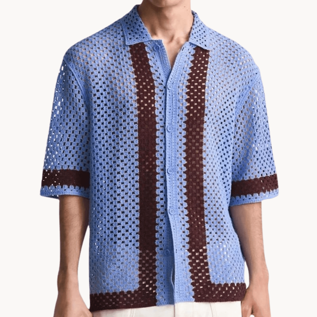 Primadon Herrenbekleidung Henrik | elegantes Strickhemd für Herren Baumwolle