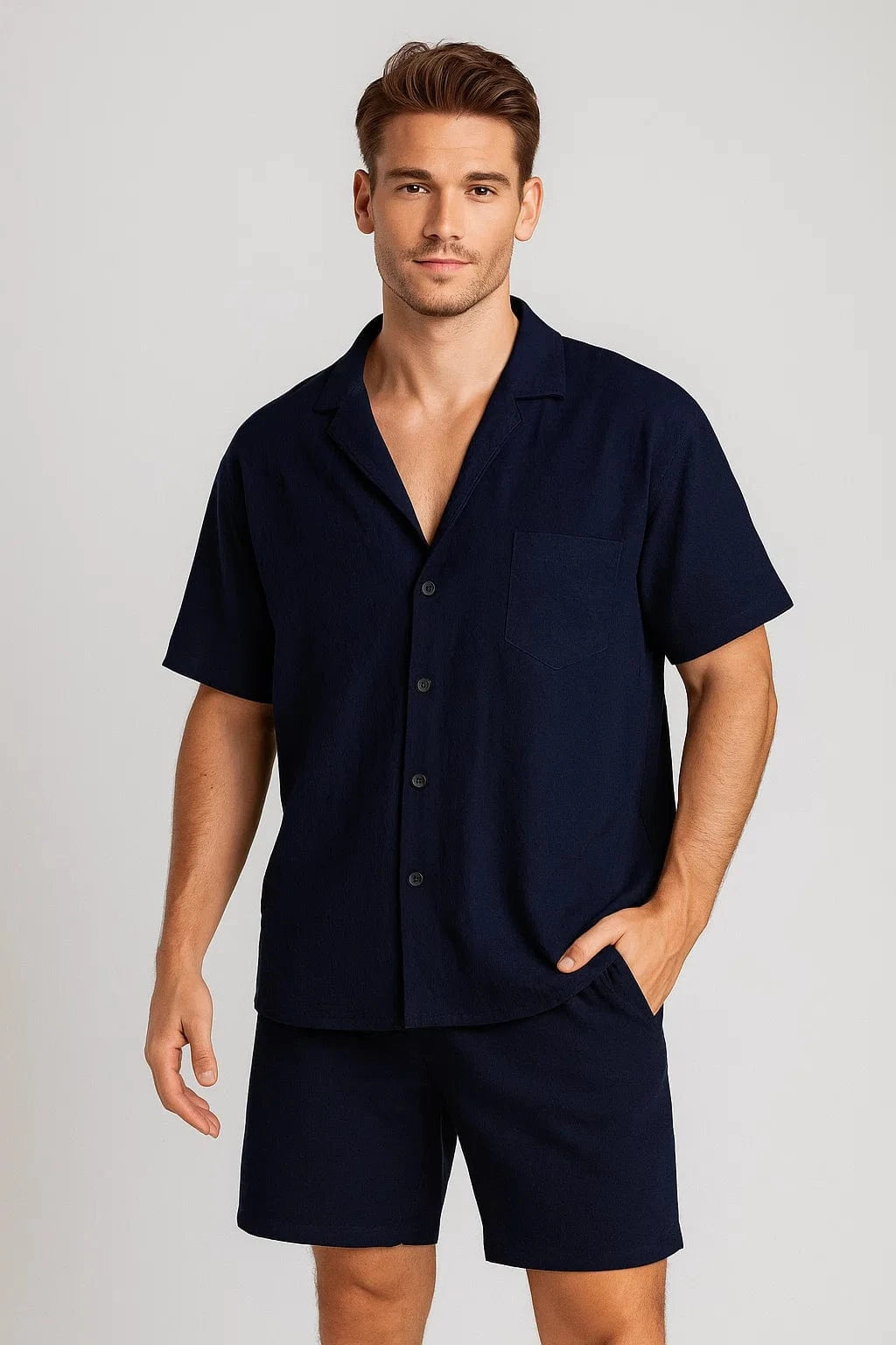 Primadon Herrenbekleidung Nico lässiges Leinen Set für Herren Sommer