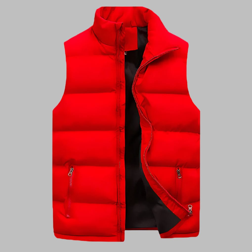 Primadon Herrenbekleidung Rot / S Eleganter Bodywarmer für Herren atmungsaktiv leicht Herbst Winter