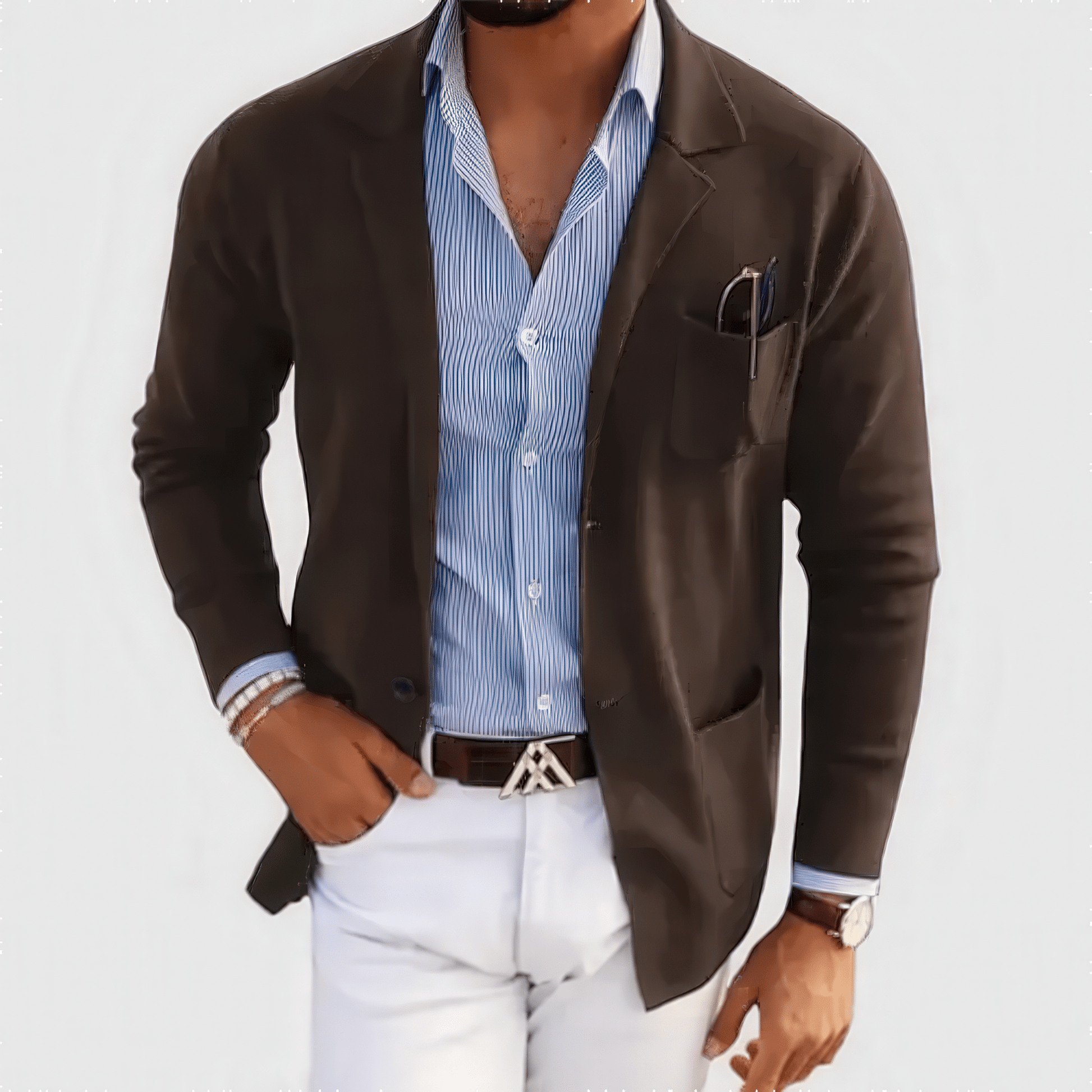 Primadon Herrenblazer Braun / S Mason | eleganter Blazer für Herren Übergang