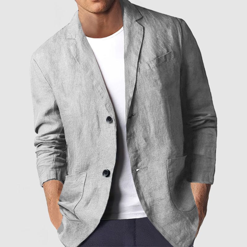 Primadon Herrenblazer Grau / S Max | Atmungsaktiver Mischblazer für Herren Sommer