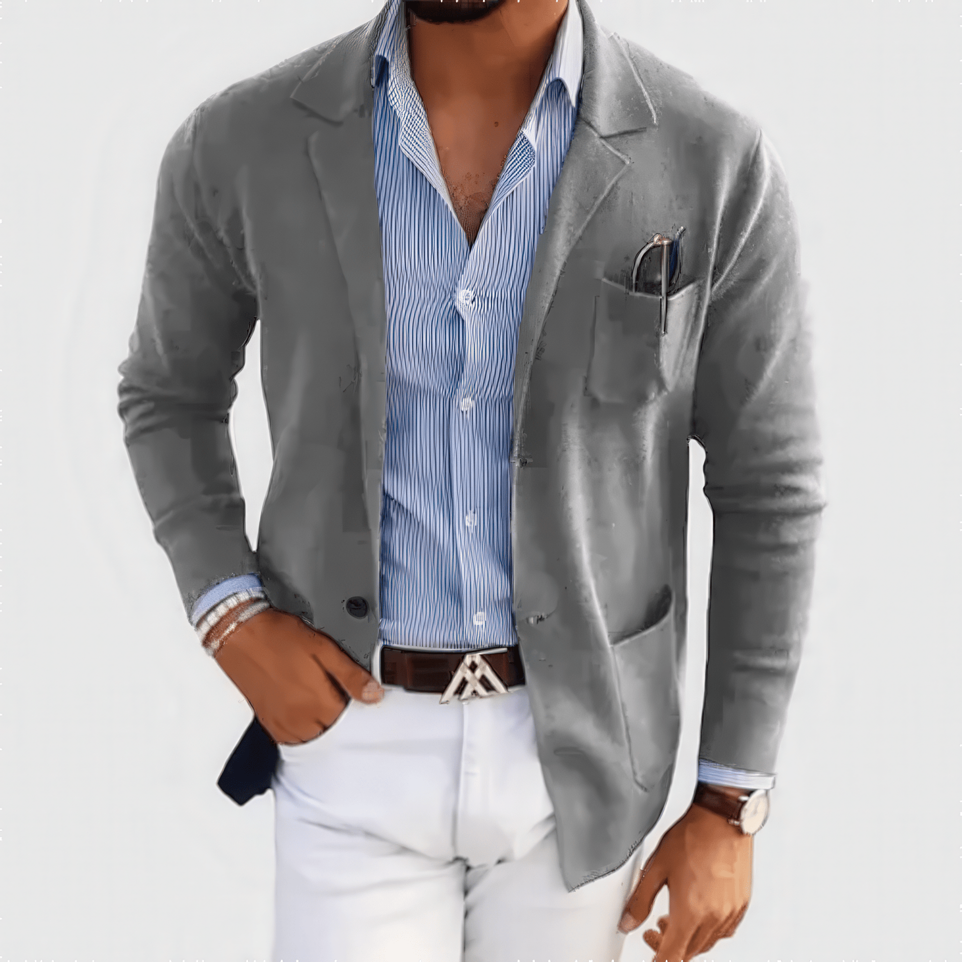 Primadon Herrenblazer Hell Grau / S Mason | eleganter Blazer für Herren Übergang