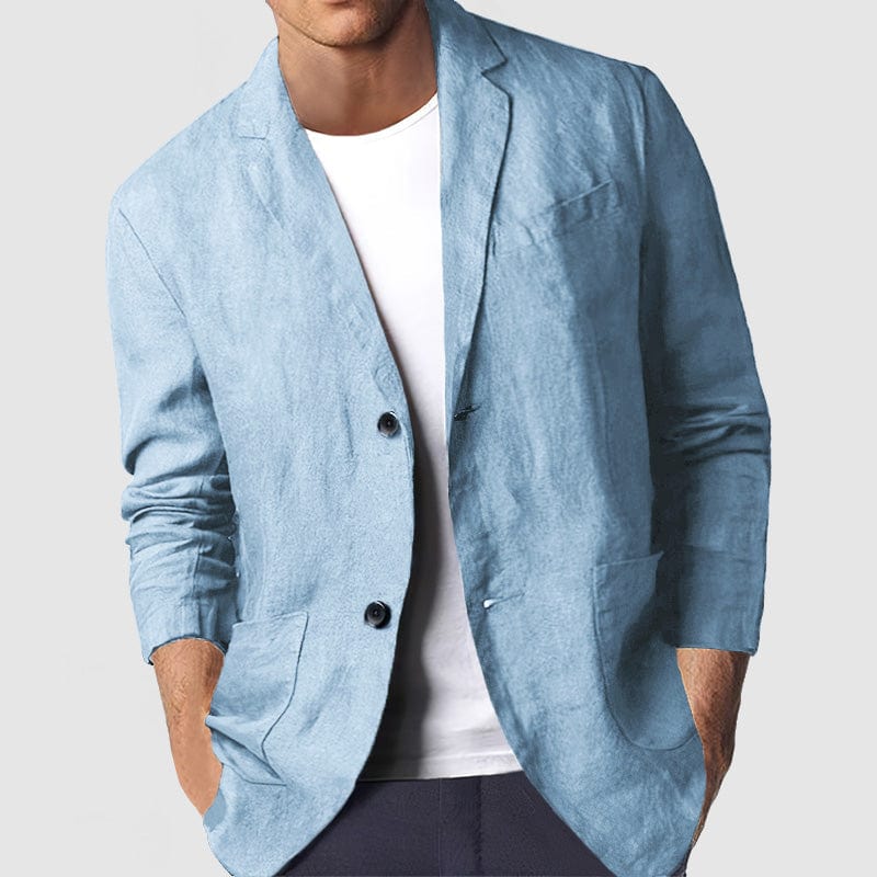 Primadon Herrenblazer Hellblau / S Max | Atmungsaktiver Mischblazer für Herren Sommer