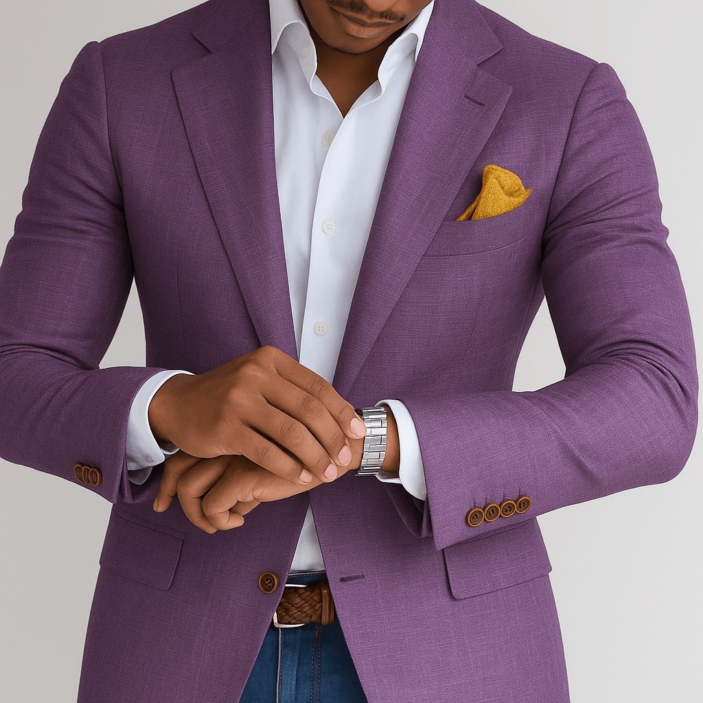 Primadon Herrenblazer Lila / S Nikolaj taillierter Blazer für Herren leicht