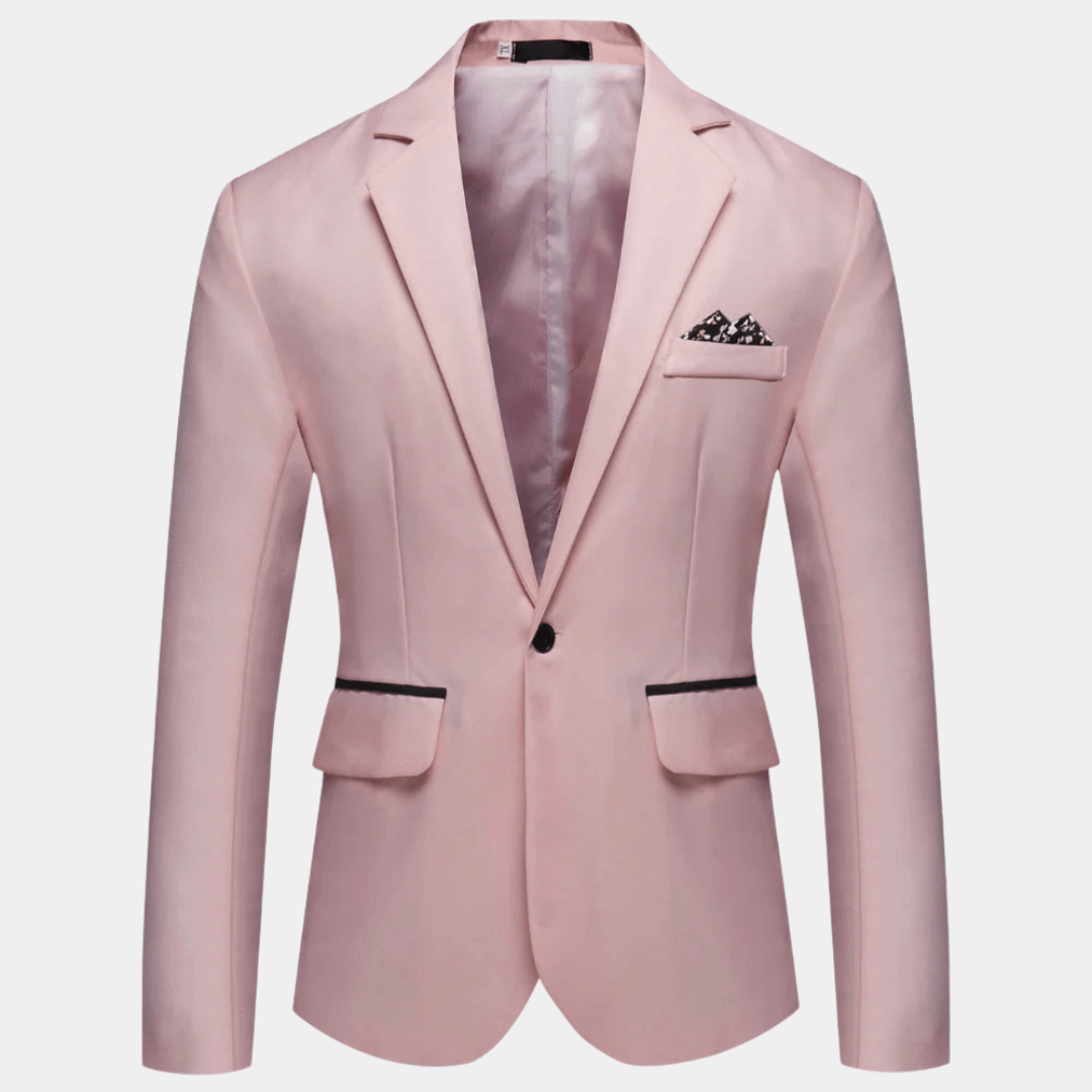 Primadon Herrenblazer Rosa / M Matteo | Moderner Blazer für Herren Regular Fit