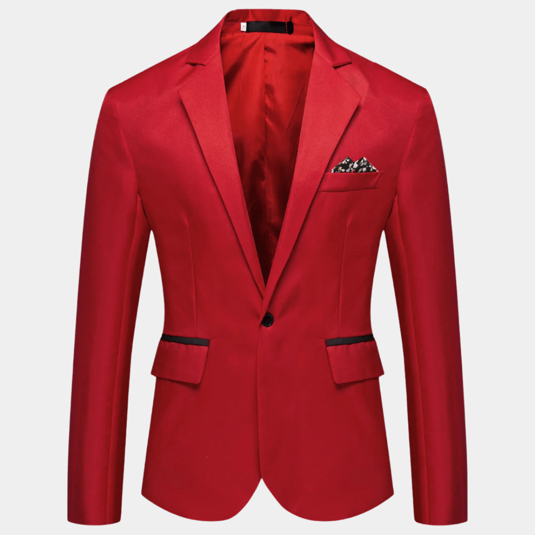 Primadon Herrenblazer Rot / M Matteo | Moderner Blazer für Herren Regular Fit