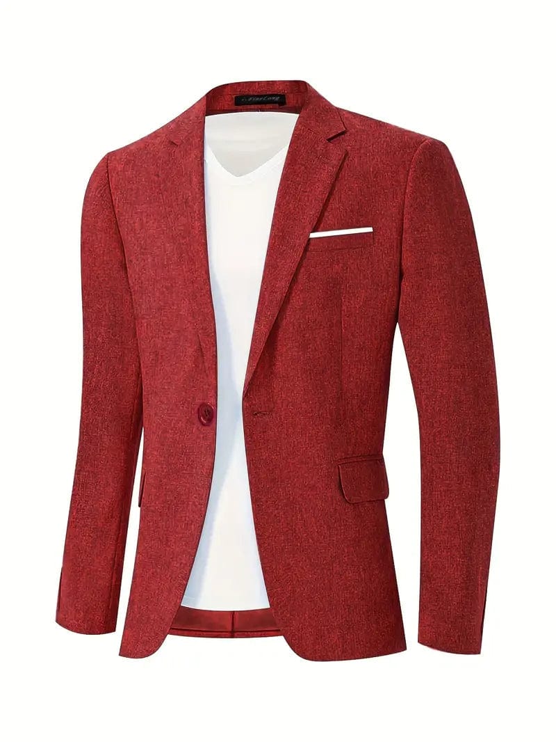 Primadon Herrenblazer Rot / XS Felix | Eleganter Blazer für Herren Vintage Stil