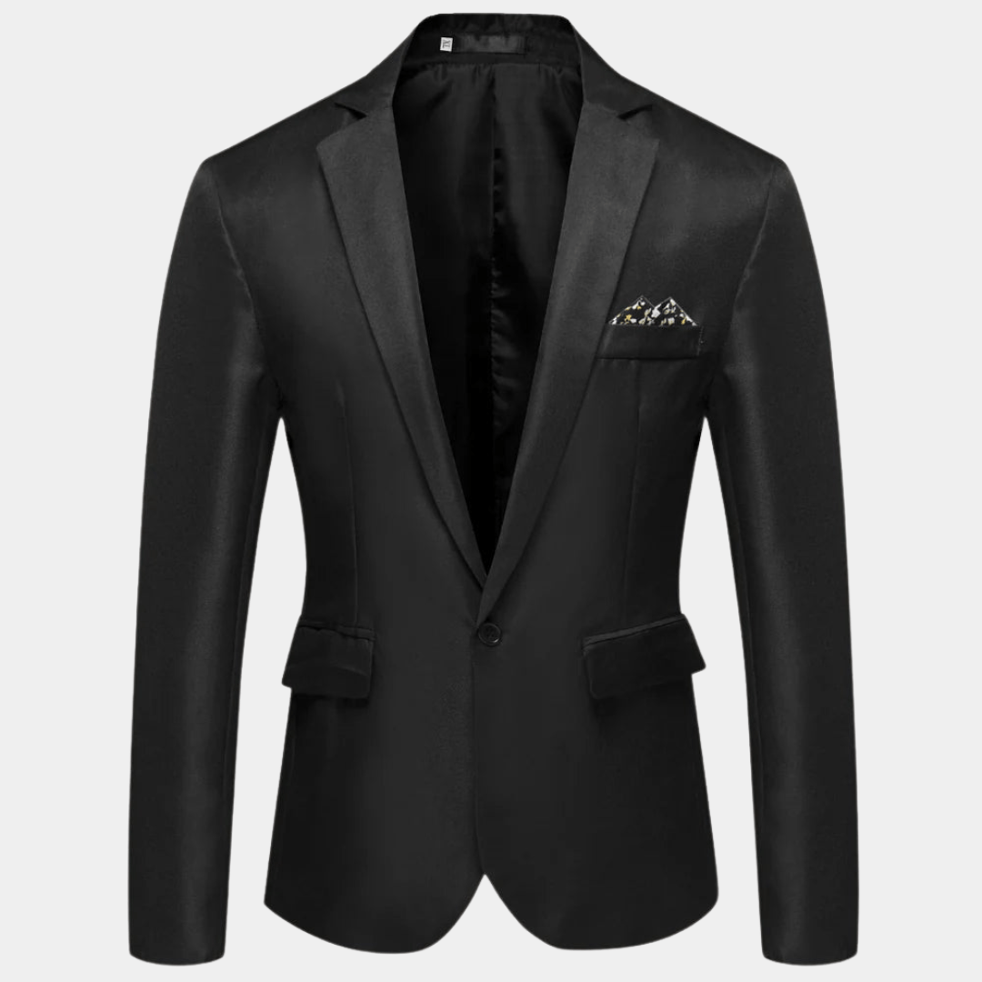 Primadon Herrenblazer Schwarz / M Matteo | Moderner Blazer für Herren Regular Fit