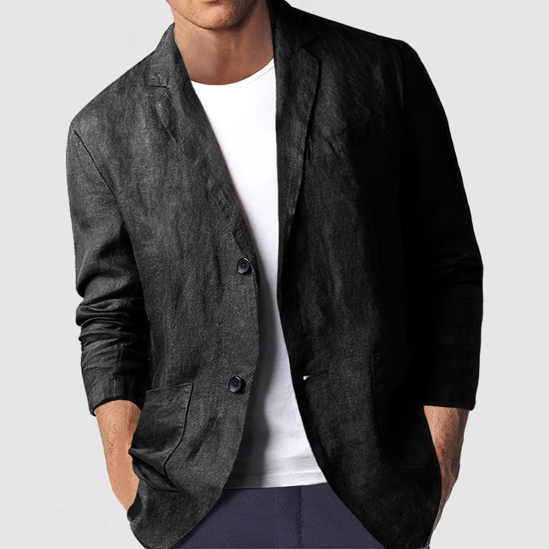 Primadon Herrenblazer Schwarz / S Max | Atmungsaktiver Mischblazer für Herren Sommer