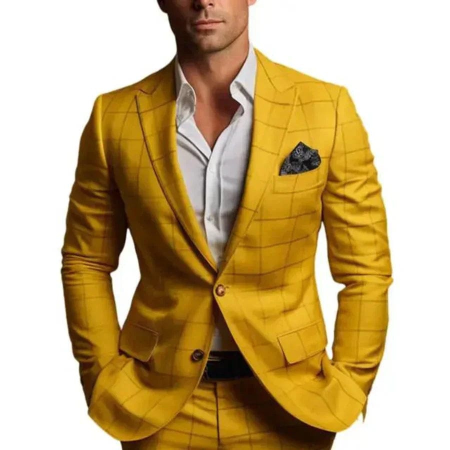 Primadon Herrenblazer Stefan | Eleganter Blazer für Herren mit Diamantmuster