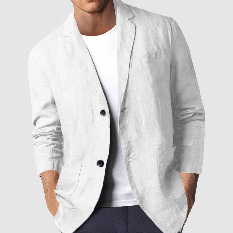 Primadon Herrenblazer Weiß / S Max | Atmungsaktiver Mischblazer für Herren Sommer