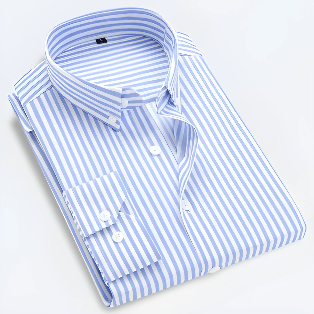 Primadon Herrenhemden Hellblau / 3XS Simon elegantes Hemd für Herren Streifenmuster