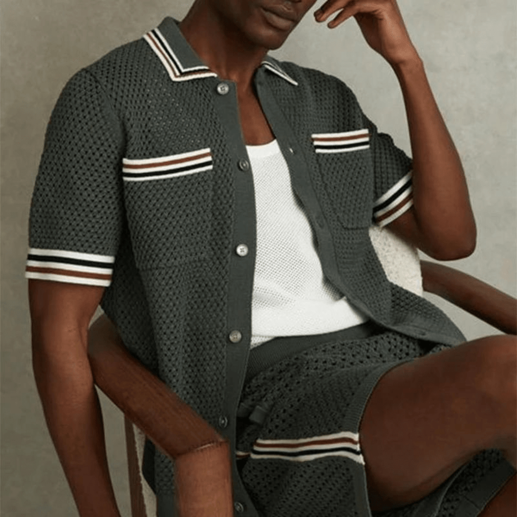 Primadon Herrenhemden Modisches Button Shirt