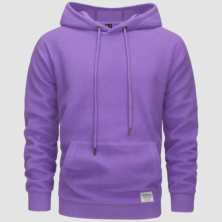 Primadon Herrenhoodies Helles Lila / XS Michael | Lässiger Herren Hoodie aus Waffelstrick